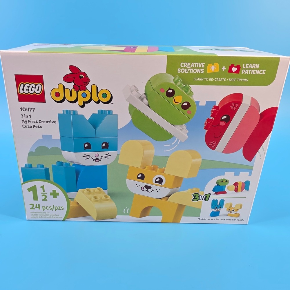 LEGO Duplo 10477 My First Creative Cute Pets 3 in 1 Building Toy Set 24pc NEW